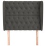 Headboard with dark gray velvet ears 103x23x118/128 cm by vidaXL, Headboards and footboards - Ref: Foro24-3118335, Price: 90,...