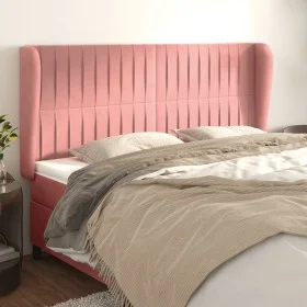 Headboard with pink velvet ears 163x23x118/128 cm by vidaXL, Headboards and footboards - Ref: Foro24-3118253, Price: 143,82 €...