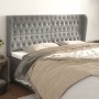 Headboard with light gray velvet ears 183x23x118/128 cm by vidaXL, Headboards and footboards - Ref: Foro24-3118352, Price: 16...