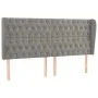 Headboard with light gray velvet ears 183x23x118/128 cm by vidaXL, Headboards and footboards - Ref: Foro24-3118352, Price: 15...