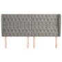 Headboard with light gray velvet ears 183x23x118/128 cm by vidaXL, Headboards and footboards - Ref: Foro24-3118352, Price: 16...