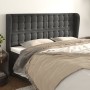 Kopfteil mit dunkelgrauen Samtohren 183x23x118/128 cm von vidaXL, Kopf- und Fußteile - Ref: Foro24-3118451, Preis: 123,20 €, ...