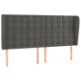 Kopfteil mit dunkelgrauen Samtohren 183x23x118/128 cm von vidaXL, Kopf- und Fußteile - Ref: Foro24-3118451, Preis: 123,20 €, ...