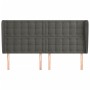 Kopfteil mit dunkelgrauen Samtohren 183x23x118/128 cm von vidaXL, Kopf- und Fußteile - Ref: Foro24-3118451, Preis: 123,20 €, ...