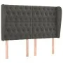 Headboard with dark gray velvet ears 163x23x118/128 cm by vidaXL, Headboards and footboards - Ref: Foro24-3118347, Price: 163...