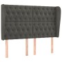 Kopfteil mit dunkelgrauen Samtohren 163x23x118/128 cm von vidaXL, Kopf- und Fußteile - Ref: Foro24-3118347, Preis: 165,48 €, ...