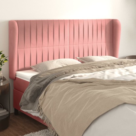 Kopfteil mit rosa Samtohren 183x23x118/128 cm von vidaXL, Kopf- und Fußteile - Ref: Foro24-3118259, Preis: 126,24 €, Rabatt: %