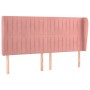 Kopfteil mit rosa Samtohren 183x23x118/128 cm von vidaXL, Kopf- und Fußteile - Ref: Foro24-3118259, Preis: 126,24 €, Rabatt: %