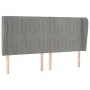 Headboard with light gray velvet ears 163x23x118/128 cm by vidaXL, Headboards and footboards - Ref: Foro24-3118248, Price: 13...