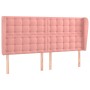 Kopfteil mit rosa Samtohren 203x23x118/128 cm von vidaXL, Kopf- und Fußteile - Ref: Foro24-3118461, Preis: 138,82 €, Rabatt: %