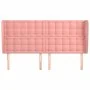 Headboard with pink velvet ears 203x23x118/128 cm by vidaXL, Headboards and footboards - Ref: Foro24-3118461, Price: 138,73 €...