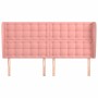 Kopfteil mit rosa Samtohren 203x23x118/128 cm von vidaXL, Kopf- und Fußteile - Ref: Foro24-3118461, Preis: 138,82 €, Rabatt: %