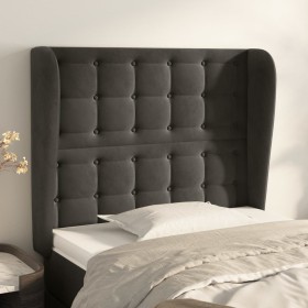 Kopfteil mit dunkelgrauen Samtohren 93x23x118/128 cm von vidaXL, Kopf- und Fußteile - Ref: Foro24-3118427, Preis: 74,02 €, Ra...