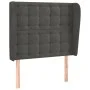 Kopfteil mit dunkelgrauen Samtohren 93x23x118/128 cm von vidaXL, Kopf- und Fußteile - Ref: Foro24-3118427, Preis: 72,49 €, Ra...