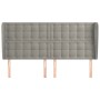 Headboard with light gray velvet ears 203x23x118/128 cm by vidaXL, Headboards and footboards - Ref: Foro24-3118456, Price: 14...