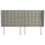 Kopfteil mit hellgrauen Samtohren 203x23x118/128 cm von vidaXL, Kopf- und Fußteile - Ref: Foro24-3118456, Preis: 153,78 €, Ra...