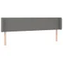 Dark gray fabric headboard 203x16x78/88 cm by vidaXL, Headboards and footboards - Ref: Foro24-3118511, Price: 80,45 €, Discou...