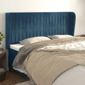 Headboard with dark blue velvet ears 203x23x118/128 cm by vidaXL, Headboards and footboards - Ref: Foro24-3118264, Price: 137...