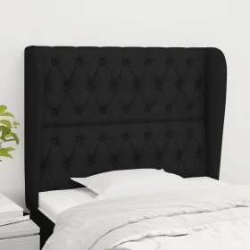 Headboard with black fabric ears 103x23x118/128 cm by vidaXL, Headboards and footboards - Ref: Foro24-3118284, Price: 88,52 €...
