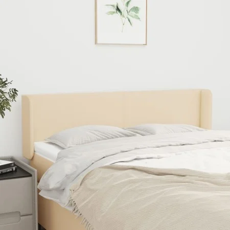 Cabecero de tela color crema 147x16x78/88 cm de vidaXL, Cabeceros y pies de cama - Ref: Foro24-3118491, Precio: 66,03 €, Desc...