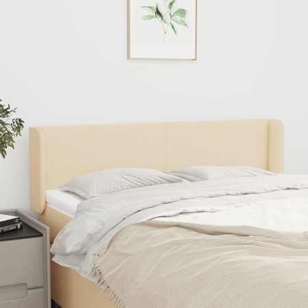 Kopfteil aus cremefarbenem Stoff, 147 x 16 x 78/88 cm von vidaXL, Kopf- und Fußteile - Ref: Foro24-3118491, Preis: 69,38 €, R...