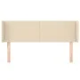 Cabecero de tela color crema 147x16x78/88 cm de vidaXL, Cabeceros y pies de cama - Ref: Foro24-3118491, Precio: 66,03 €, Desc...