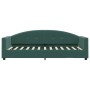 Sofá cama con colchón terciopelo verde oscuro 80x200 cm