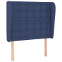 Kopfteil mit blauen Stoffohren 93x23x118/128 cm von vidaXL, Kopf- und Fußteile - Ref: Foro24-3118378, Preis: 80,99 €, Rabatt: %