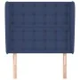 Headboard with blue fabric ears 93x23x118/128 cm by vidaXL, Headboards and footboards - Ref: Foro24-3118378, Price: 78,47 €, ...