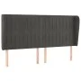Cabecero con orejas de terciopelo gris oscuro 163x23x118/128 cm de vidaXL, Cabeceros y pies de cama - Ref: Foro24-3118249, Pr...