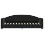 Sofá cama con colchón terciopelo negro 80x200 cm