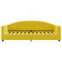 Sofá cama con colchón terciopelo amarillo 80x200 cm