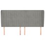 Kopfteil mit hellgrauen Samtohren 183x23x118/128 cm von vidaXL, Kopf- und Fußteile - Ref: Foro24-3118254, Preis: 135,87 €, Ra...