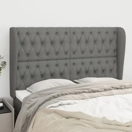 Kopfteil mit dunkelgrauen Stoffohren 163x23x118/128 cm von vidaXL, Kopf- und Fußteile - Ref: Foro24-3118299, Preis: 147,21 €,...