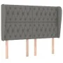 Headboard with dark gray fabric ears 163x23x118/128 cm by vidaXL, Headboards and footboards - Ref: Foro24-3118299, Price: 147...