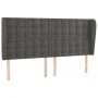 Kopfteil mit dunkelgrauen Samtohren 203x23x118/128 cm von vidaXL, Kopf- und Fußteile - Ref: Foro24-3118457, Preis: 115,06 €, ...