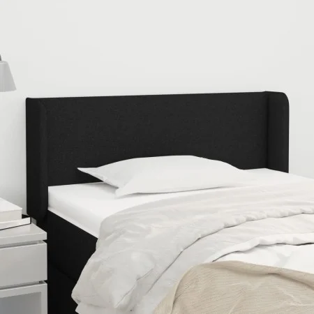 Black fabric headboard 93x16x78/88 cm by vidaXL, Headboards and footboards - Ref: Foro24-3118472, Price: 43,95 €, Discount: %
