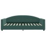 Sofá cama con colchón terciopelo verde oscuro 100x200 cm