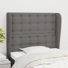 Kopfteil mit dunkelgrauen Stoffohren 93x23x118/128 cm von vidaXL, Kopf- und Fußteile - Ref: Foro24-3118373, Preis: 87,70 €, R...
