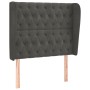 Kopfteil mit dunkelgrauen Samtohren 93x23x118/128 cm von vidaXL, Kopf- und Fußteile - Ref: Foro24-3118329, Preis: 82,81 €, Ra...