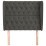 Kopfteil mit dunkelgrauen Samtohren 93x23x118/128 cm von vidaXL, Kopf- und Fußteile - Ref: Foro24-3118329, Preis: 82,81 €, Ra...