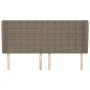Headboard with ears in taupe gray fabric 183x23x118/128 cm by vidaXL, Headboards and footboards - Ref: Foro24-3118408, Price:...