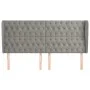 Headboard with light gray velvet ears 203x23x118/128 cm by vidaXL, Headboards and footboards - Ref: Foro24-3118358, Price: 16...