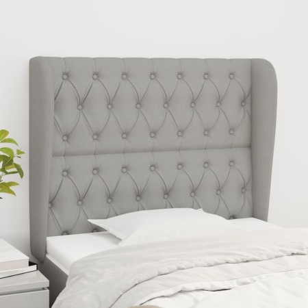 Kopfteil mit hellgrauen Stoffohren 93x23x118/128 cm von vidaXL, Kopf- und Fußteile - Ref: Foro24-3118274, Preis: 75,42 €, Rab...