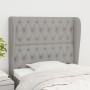 Kopfteil mit hellgrauen Stoffohren 93x23x118/128 cm von vidaXL, Kopf- und Fußteile - Ref: Foro24-3118274, Preis: 75,42 €, Rab...