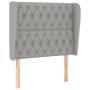 Kopfteil mit hellgrauen Stoffohren 93x23x118/128 cm von vidaXL, Kopf- und Fußteile - Ref: Foro24-3118274, Preis: 75,42 €, Rab...