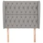 Headboard with light gray fabric ears 93x23x118/128 cm by vidaXL, Headboards and footboards - Ref: Foro24-3118274, Price: 74,...