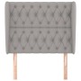 Kopfteil mit hellgrauen Stoffohren 93x23x118/128 cm von vidaXL, Kopf- und Fußteile - Ref: Foro24-3118274, Preis: 75,42 €, Rab...