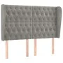 Headboard with light gray velvet ears 147x23x118/128 cm by vidaXL, Headboards and footboards - Ref: Foro24-3118340, Price: 14...