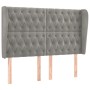 Kopfteil mit hellgrauen Samtohren 147x23x118/128 cm von vidaXL, Kopf- und Fußteile - Ref: Foro24-3118340, Preis: 140,93 €, Ra...